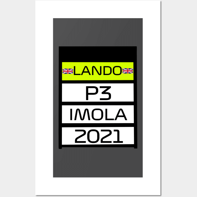 LANDO P3 IMOLA 2021 Wall Art by emstanden25